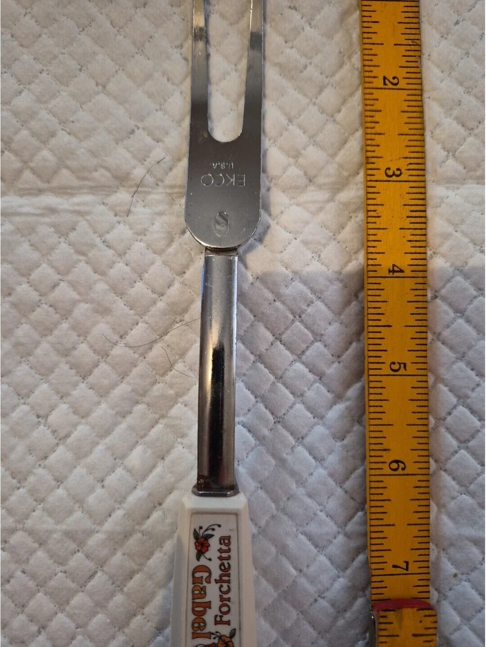 VINTAGE EKCO MEAT SERVING COOKING FORK UTENSIL
